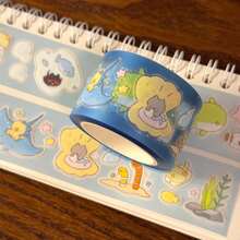 42cm/Loop Cute Oceanarium Marine Animal Die Cut Dispensing Sticker DIY Deco Card Journal Scrapbooking Photo Card Phone Case Collage Supply - Black - View 6