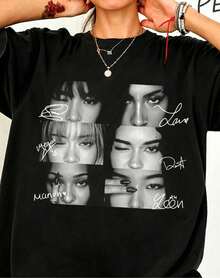-Graphic T-Shirt With Comfortable And Colorful Cat Eyes, Vintage T-Shirt With Chaos Beautiful Cat Eyes Signature, Merchandise For - Black - View 2