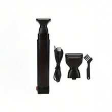 Professional Back Shaver With 2 Shock-Absorbing Elastic Heads, USB Rechargeable Men's Body Hair Trimmer, Long-Handled Back Shaver Designed For Men - Black - View 13