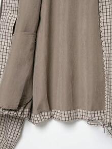 Liorin Autumn New Women's European And American Style Fashion Minimalist Versatile Plaid Hooded Jacket - Lattice - View 7