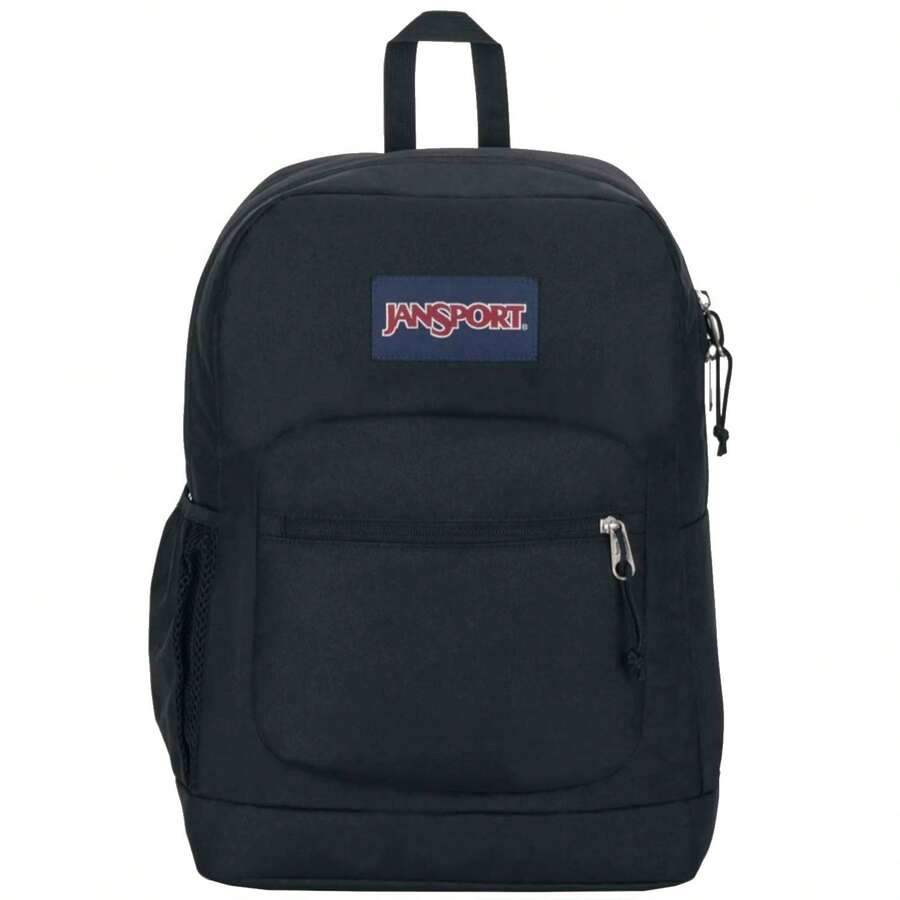 JanSport Cross Town Plus Backpack - Black Unisex Backpacks - Black - View 1