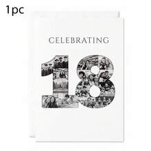 1/3pcs Custom Photo Collage Birthday Greeting Card, Personalized Celebrating Birthday Keepsake Card For Birthday Anniversary Party Gift Supplies - Multicolor - View 19