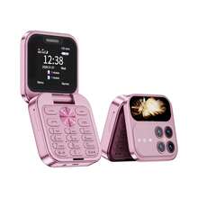 SERVO I18 Mini 折疊手機 1.77 吋螢幕 雙 SIM 卡 FM 收音機 魔術聲 黑名單 2G GSM 1000mAh 電池 - 粉色 - 查看 13