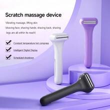 TOUCHBeauty Electric Gua Sha Massage Beauty Device, Constant Temperature Hot Compress & Vibration Massager With Digital Display, Timed Shutdown, For Face Neck Back Leg Body Skin Lifting & Muscle Relaxation ,1200mAh - Multicolor - View 3