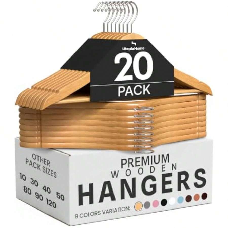 Premium Grucce Legno (Naturale, Confezione da 20) - naturale - Visualizzare 1