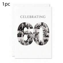 1/3pcs Custom Photo Collage Birthday Greeting Card, Personalized Celebrating Birthday Keepsake Card For Birthday Anniversary Party Gift Supplies - Multicolor - View 14
