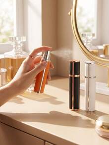 3/1pc 10ml Portable Refillable Perfume Spray Bottle, Leather Shell With Glass Inner Liner, Compact And Portable, Suitable For Vacation, Back To School, Business Trip And Other Occasions, 1 Set (1/3 Shell + 1/3 Inner Liner) - Multicolor - View 2