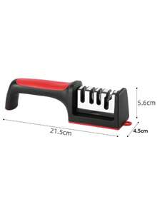 Multifunctional 3-Stage Quick Knife Sharpener With Non-Slip Base, Kitchen Knife Accessories And Tools - Black - View 6