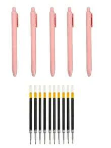 16pcs Stationery Set, Includes Large Pencil Case, 5 Retractable Ballpoint Pens And 10 Refills, Multi-Compartment Pencil Case, Smooth Writing, Back To School Essential, Suitable For Students, Classroom, University And Office Supplies - Multiple Styles - View 9