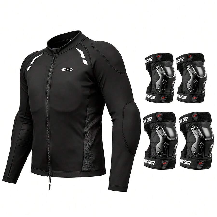 1 Piece Summer Motorcycle Armor Men's Protective Equipment Knight Chest And Back Protective Armor Rider Elbow And Knee Protection Off-Road Motorcycle Protective Accessories Bicycle Men's Essential Rider Gift M-XXL - A - View 1