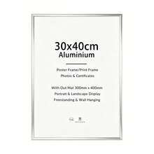 Mosearon 1pc/2pcs/3pcs/4pcs A3 Photo Frame, Classic Silver Rectangular 30x40cm Picture Frame, A4 Photo Frame, Poster Frame, No Mat, Suitable As Vacation Gift For Friends And Family, Can Be Hung Horizontally Or Vertically - Silver - View 24