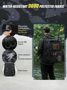 NEWHEY 45L Fishing Backpack With Rod Holder And Rain Cover, Large Capacity Waterproof Fishing Gear Bag, Can Store Fishing Equipment - Multicolor - View 8
