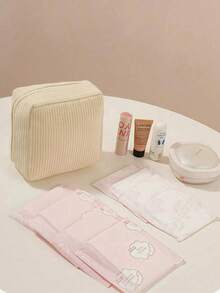 1 Cartoon Sanitary Napkin Storage Bag, Tissue Storage Bag, Lipstick Cosmetic Bag, Toilet Paper Storage Bag, Multi-Functional Sanitary Napkin Storage Bag, Large Capacity Simple Portable Bag - Multicolor - View 6