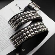 Women's Rivet Bullet Head Gothic Punk Style Casual Jeans Belt - Multicolor - View 6