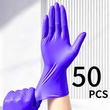 20/50/100pcs 9 Inch Multi-Purpose Purple Nitrile Gloves, Powder-Free Latex-Free Waterproof Non-Slip Rubber Gloves, Suitable For Kitchen Dishwashing, Home And Bathroom Cleaning, Salon, Nail Art, Beauty Parlor, Car Repair, Holiday Gift - Purple - View 16