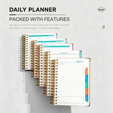 2027 Daily Monthly Yearly Planner Academic Organizer Planner, 13 Styles And Patterns To Choose From, Spiral Bound Multifunctional Monthly Calendar, Suitable For Students, Office And Business Use, Perfect For Daily Planning, Enhancing Self-Discipline And Time Management, Premium Hardcover Agenda Notebook, Full Year Organizer With Calendar, Goal And Schedule Tracking For Business And Office Use - Rectangle - View 3