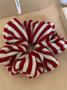 1pc Casual Polyester Warm Woolen Large Scrunchie Hair Tie Hair Accessory For Women Slouchy Chic - Multicolor - View 6