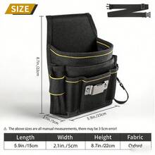 Tool Belt Set, Including Small Tool Pouches, Electrician And Carpenter Tool Pouches With Belt Clips, Men's Gardening Tool Pouches, Tool Belts And Tool Bags - Waist Bag - View 6