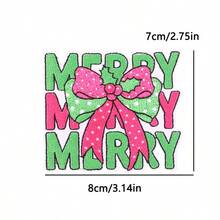 1 Pc Western Country Christmas Embroidered Iron On Patch, Cowboy Rodeo Santa Xmas Tree Cactus Pink Truck Car Bow Applique, Sew On Decor Patch For Denim Jacket Jeans Backpack Hat, Festive Holiday DIY Clothing Craft Gift - Multicolor - View 13