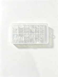 120pcs Short Almond Shaped Acrylic Nail Tips, Pre-Formed Semi-Matte Full Coverage Square Transparent Gel Press-On False Nails For Nail Extension, Home DIY Manicure - Multicolor - View 5