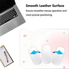 Leather Desk Pad Protector FULL Screen Star Gradient Y2K Gilr Mouse Pad Office Desk Mat Waterproof Non-Slip PU Desk Blotter Pad - View 7