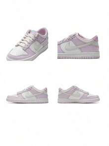 Kids' Nike Dunk Low BG GCEL Comfortable Daily Low-Top Casual Lightweight Sneakers IX5008-101 - Pink/white - View 8