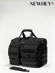 NEWHEY Tas Selempang Taktis Pria, Tas Laptop Gaya Militer 17,3 Inci, Tas Laptop Kapasitas Besar dengan Sistem Ekspansi MOLLE, Dilengkapi Tali Bahu yang Dapat Dilepas, Cocok untuk Perjalanan, Kantor, dan Aktivitas Luar Ruangan - MultiWarna - View 9