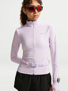 Nike Women's AS W NK SWIFT DF FZ JKT Knit Collarless Jacket IM7537-583 - Pink - View 1