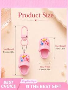 Colorful Mini Clog-Shaped Keychain, Creative Resin Colorful Mini Clog Pendant Key Ring Set, Suitable For Women And Men Bags Backpacks Gifts - Shoe Charm - View 5