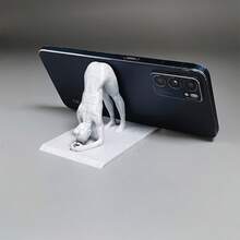 3D Printed Yoga Girl Mobile Phone Stand - Creative Meditation Figure Design - Stable Desktop Phone Holder - Home And Office Decorative Item - Suitable For Multiple Types Of Mobile Phones - A - View 5