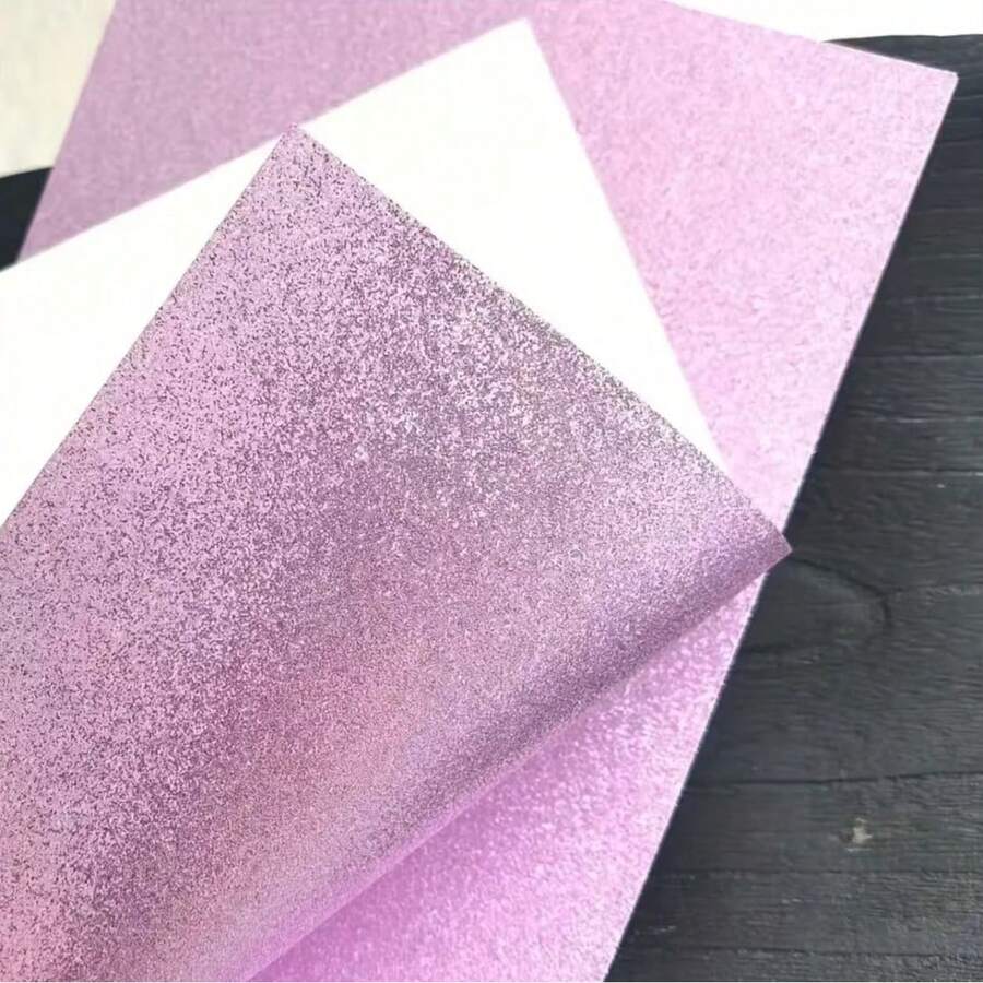 14 Sheets Glitter Pink Cardstock - With Shiny Surface Treatment, 250 GSM Heavyweight Paper, Suitable For Handmade Crafts, Scrapbooking, Card Making And Party Decoration | Compatible With Cutting Machines, Non-Fading Glitter Paper - 14 Glitter Pink Cardstock Sheets - View 1