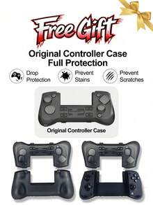 GameSir X5s 無線 Android iOS 手機遊戲控制器，兼容 2 PC 遊戲手柄，霍爾效應搖桿、可切換觸發模式、6 軸陀螺儀、Turbo 功能，黑色 - 黑色 - 查看 3