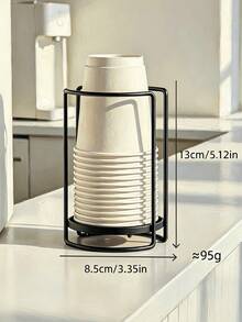 Simple Disposable Cup Dispenser Holder Stable Cup Holder Base Coffee Cup Organizer For Plastic Paper Coffee Mouthwash Cup Paper Cup Storage Rack Suitable For Christmas Halloween And Party Events Bathroom Accessories Home Essentials - multicolor - View 3