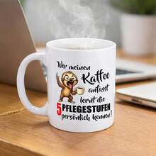 Funny Sloth Coffee Mug, "Who Dares Touch My Coffee, I'll Beat Him!" Slogan Cup, Humorous Gift For Coffee Lovers, Perfect For Juice, Milk, Coffee - Perfect Birthday And Holiday Gift For Family, Gift For Him, Funny Mug - Multicolor - View 4