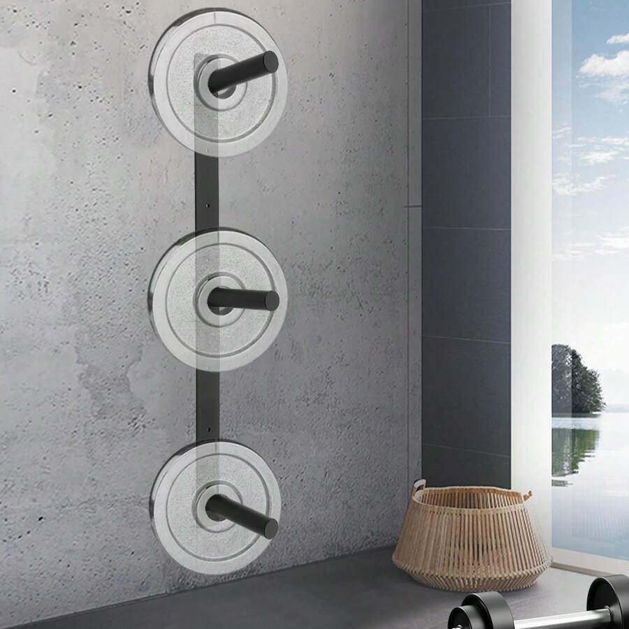 Weight Plate Storage Rack, Wall Mounted Weight Plate Holder, Bumper Plate Storage For Home Gym - YDRMGG-000100@default - View 1