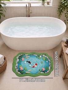 DAJIANG 1PC Koi Fish Carpet Runner Area Rug Suitable Bathroom, Kitchen,Outdoor, Indoor, Runner Corridor, Bedroom, Living Room, Beside Throw Rugs Machine Washable Rug, Easy Clean Entryway Mat, Anti-Slip Backing Rugs For Bedroom Decor Bathroom Decor Fall Decor - Multicolor - View 12
