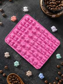 60-Cavity Mini Bear Mixed Shape Donut Baking Mold, Home-Made Candy Ice Cube Jelly Handmade Tool Suitable For Holiday Parties, Home Baking, Handmade DIY, Holiday Candy Making, Snack Making, Jelly Mold, Ice Cube Mold, Baking Mold - Multicolor - View 9