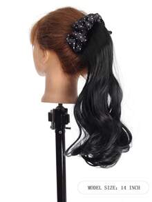Ponytail Wig For Women Polka Dots Banana Wave Clip Deep Wave Clip To Create Volume And Add Thickness To The Hair - Multicolor - View 2