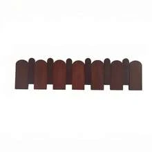 Gantungan Baju Dinding Motif Kunci Piano untuk Pintu Masuk dan Lorong, Terbuat dari Kayu Solid Berkualitas Premium - Coklat - View 3