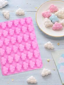 Cetakan Silikon Awan 3D Mini Tebal 36 Rongga, Cetakan Silikon Merah Muda Mudah Dilepas, Tahan Panas, Dapat Digunakan di Oven dan Freezer untuk Cokelat, Permen Karet, Jeli, Es Batu, Cocok untuk Hidangan Penutup Bertema Impian, Kue Rumahan, Pesta Ulang Tahun, Aromaterapi Buatan Tangan - MultiWarna - View 4