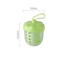 Strawberry Fruit Cup For Women, Double-Layer Colander Salad Cup With Fork And Silicone Handle, Outdoor Cup With Lid - Multicolor - View 13