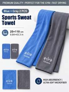 Handuk Olahraga Penyerap Keringat, Tersedia dalam 2 Ukuran, Terbuat dari Kain Mikrofiber, Desain Tepi Panjang, Lembut saat disentuh, Efektif menyerap keringat, Cocok untuk Gym, Lari, dan Olahraga Dalam/Luar Ruangan Lainnya - MultiWarna - View 9