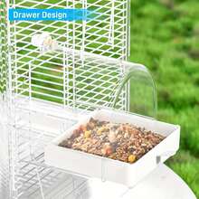 3-In-1 Bird Cage Accessories, Parrot Bath Bowl, Feeding Bowl And Nest Box Combination, Multi-Functional Hanging Bird Cage Bath Bowl And Feeding Station, Suitable For Parrots, Lovebirds, Budgies And Small Birds - one-size - View 2