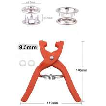 200 Sets 5-Claw Snap Fastener Kit, Metal Snap Button Set For Sewing, With Manual Pressure Pliers Fastener And Storage Box, For DIY Crafts, Clothing, Hats, Bags - Multiple Styles - View 5