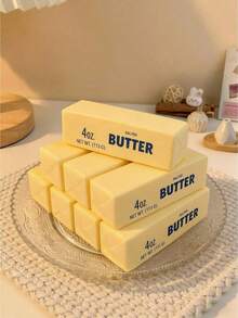 4oz Realistic Butter Stick Squeeze Toy, Suitable For Adults, Autism Sensory Gift Or Prank Toy - Square - View 6