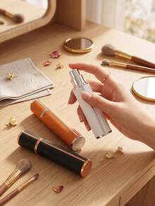 3/1pc 10ml Portable Refillable Perfume Spray Bottle, Leather Shell With Glass Inner Liner, Compact And Portable, Suitable For Vacation, Back To School, Business Trip And Other Occasions, 1 Set (1/3 Shell + 1/3 Inner Liner) - Multicolor - View 3