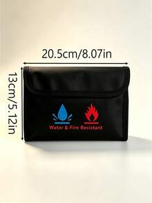 Fire-Resistant Document Bag, Includes One Set Of Fire-Resistant And Flame-Retardant Money Pouch, Moderate Size, Made Of Non-Irritating Silicone Coating, Used For Safely Storing Cash, Important Documents, Jewelry And Passports - A - View 8