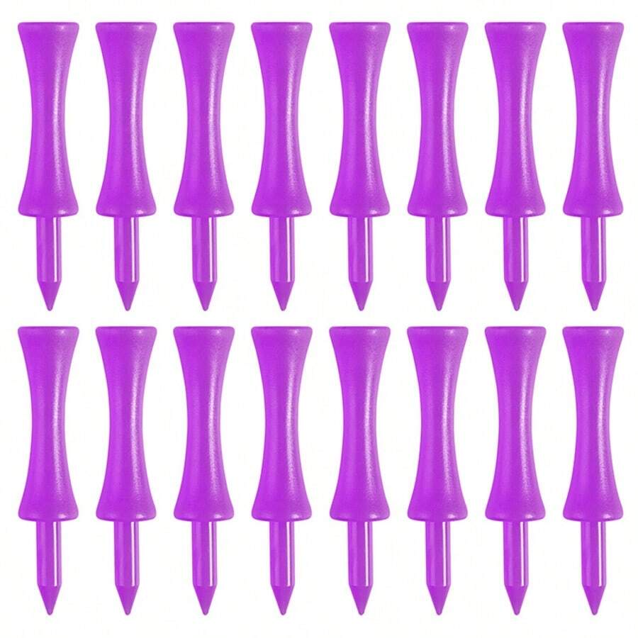 FINGER TEN Plastic Golf Castle Tees Value 30/60 Pack, 2 1/4 Inch Orange/Purple With Step Down Design For Consistent Height - Purple - View 1