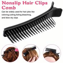 2pcs/6pcs/12pcs Multi-Functional Hair Sectioning Clips With Comb Teeth, Styling Bangs Clip, Salon Assistant Professional Hair Clips, Non-Slip Stable Design, Suitable For Dyeing, Perming, Cutting And Styling, Easily Separate Hair Strands, Fix Hair Without Pulling, Universal For Home And Hair Salon Use, Practical Hair Styling Tool For Women - Multicolor - View 2