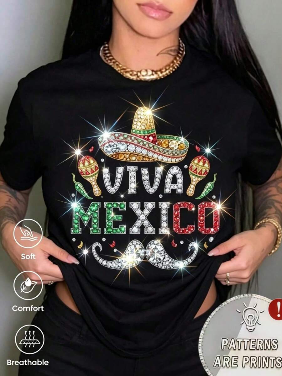 Plus Size T-Shirts - Black - View 1